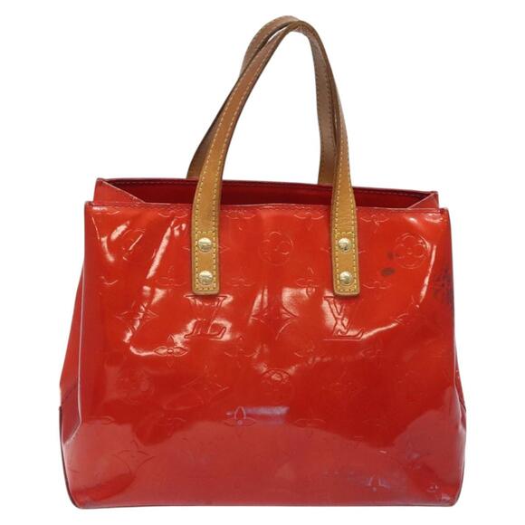LOUIS VUITTON Monogram Vernis Reade PM Hand Bag Red Rouge M91088 - Picture 2 of 12